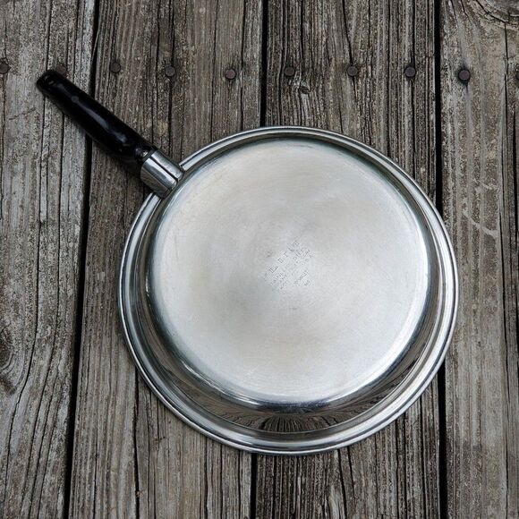 Vintage EKCO FLINT 10" Stainless Steel Skillet Frying Pan No Lid - Picture 2 of 9